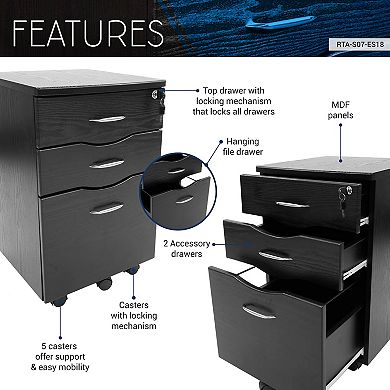 Techni Mobili Rolling Storage and File Cabinet