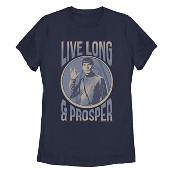 Juniors' Star Trek The Original Series Spock Live Long Portrait Tee