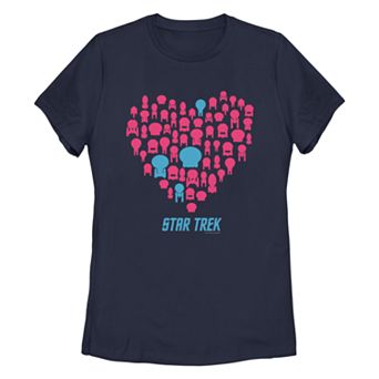 Juniors' Star Trek The Original Series Ship Heart Tee