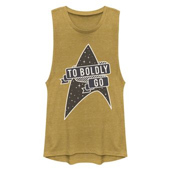 Juniors' Star Trek The Original Series Boldly Go Muscle Tank Top