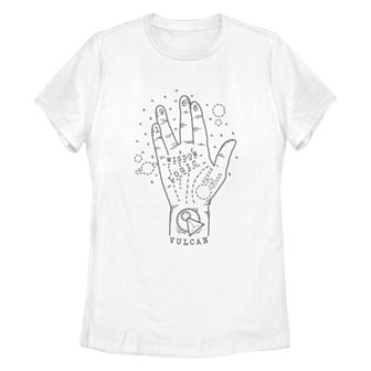 Juniors' Star Trek The Original Series Vulcan Palmistry Tee