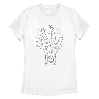 Juniors' Star Trek The Original Series Vulcan Palmistry Tee