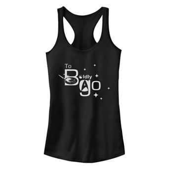 Juniors' Star Trek The Original Series To Boldy Go Racerback Tank Top