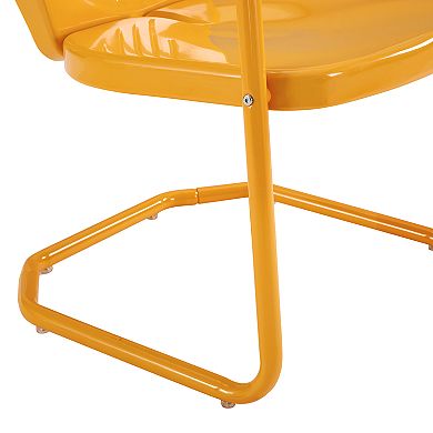 Crosley Furniture Griffith Metal Chair In Aqua