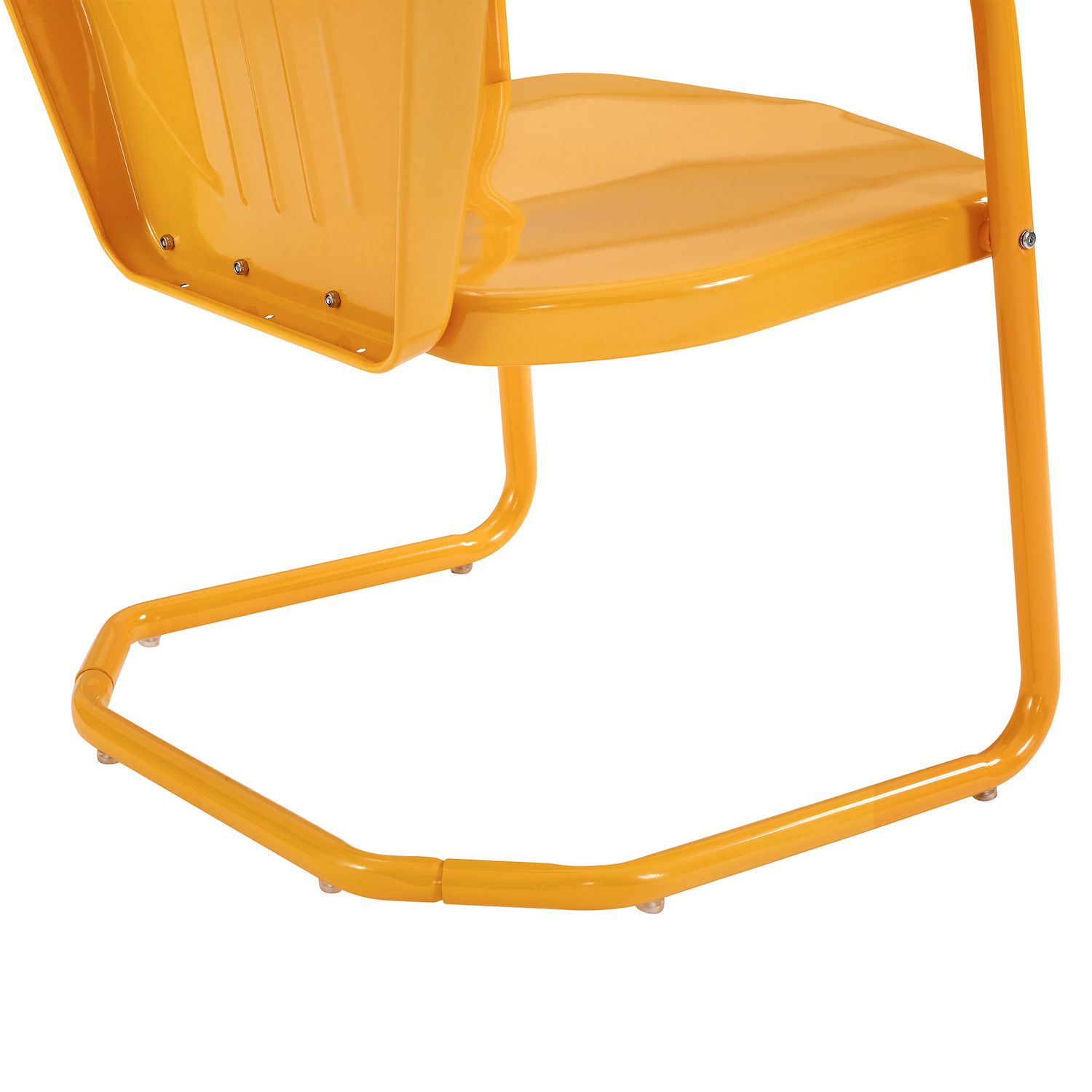 Crosley Furniture Griffith Metal Patio Chair in Bright Red Gloss