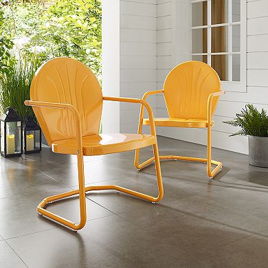 Crosley Furniture Griffith Metal Chair In Aqua