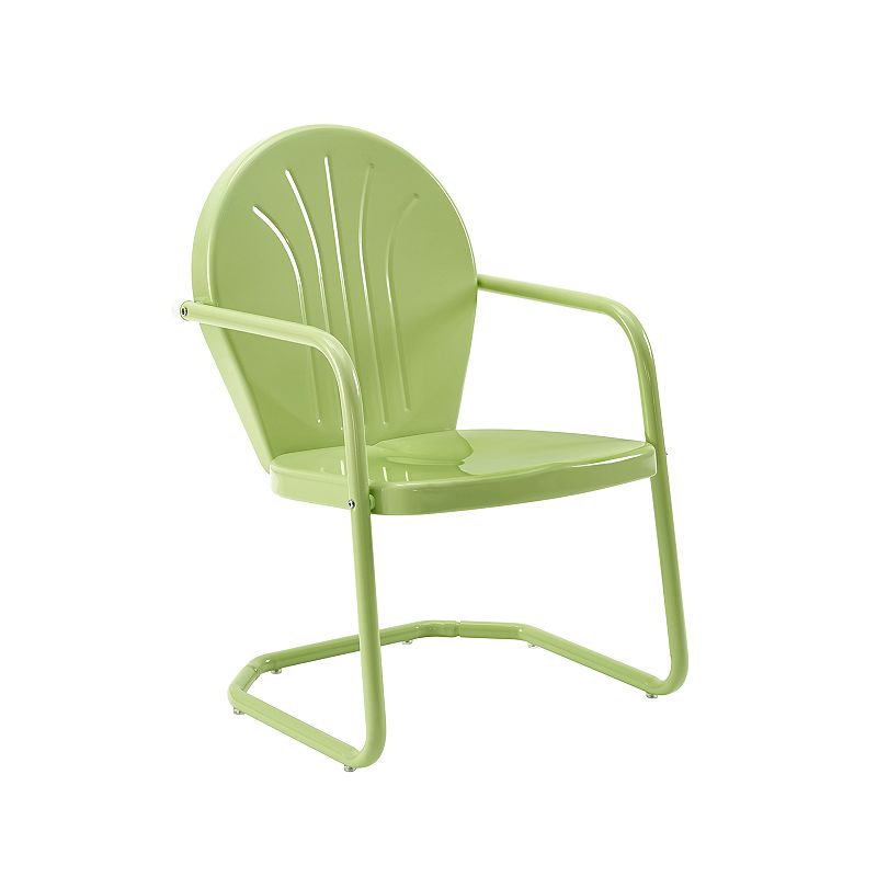 Crosley Furniture Griffith Metal Chair In Aqua, Green