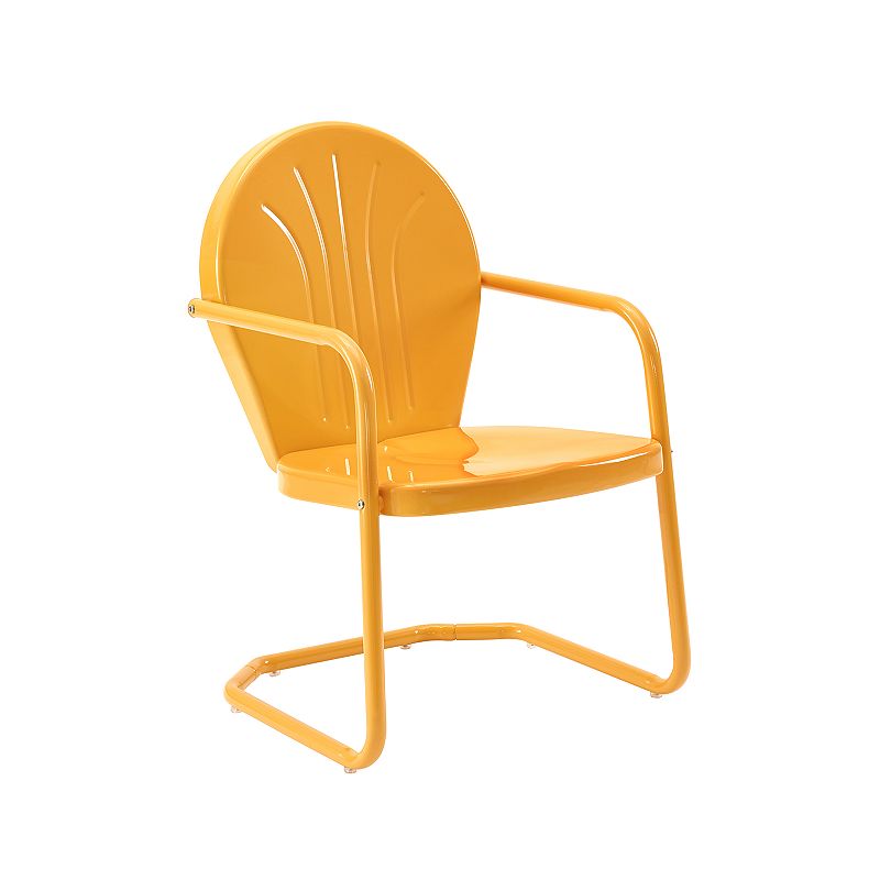 Crosley Furniture Griffith Metal Chair In Aqua, Orange