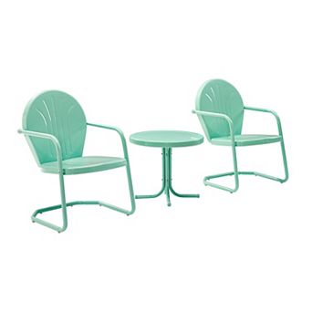 Crosley Furniture Griffith 3 pc Metal Outdoor Conversation Seating Set