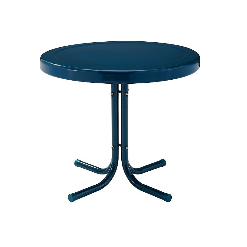 Crosley Furniture Retro Metal Side Table, Blue