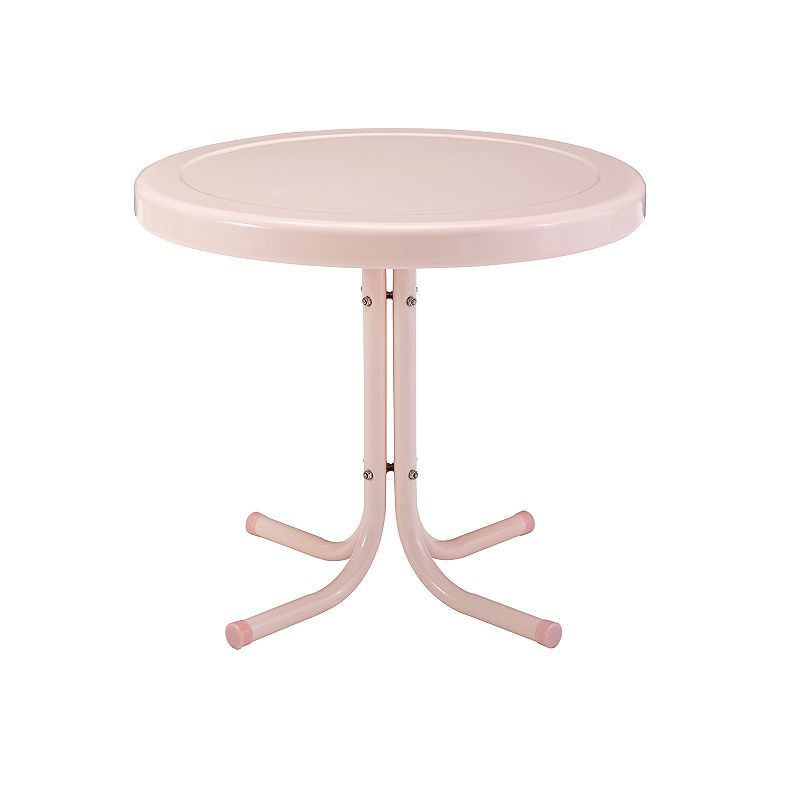 Crosley Furniture Retro Metal Side Table, Pink