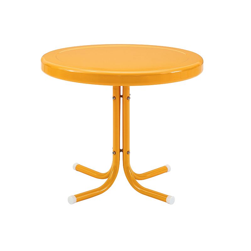 Crosley Furniture Retro Metal Side Table, Orange