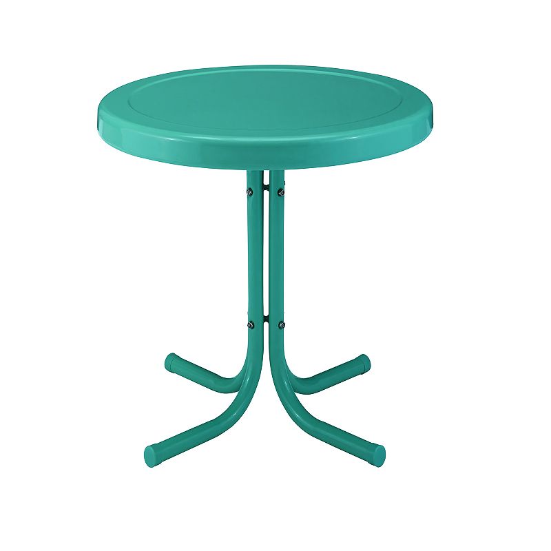 Crosley Furniture Retro Metal Side Table, Blue