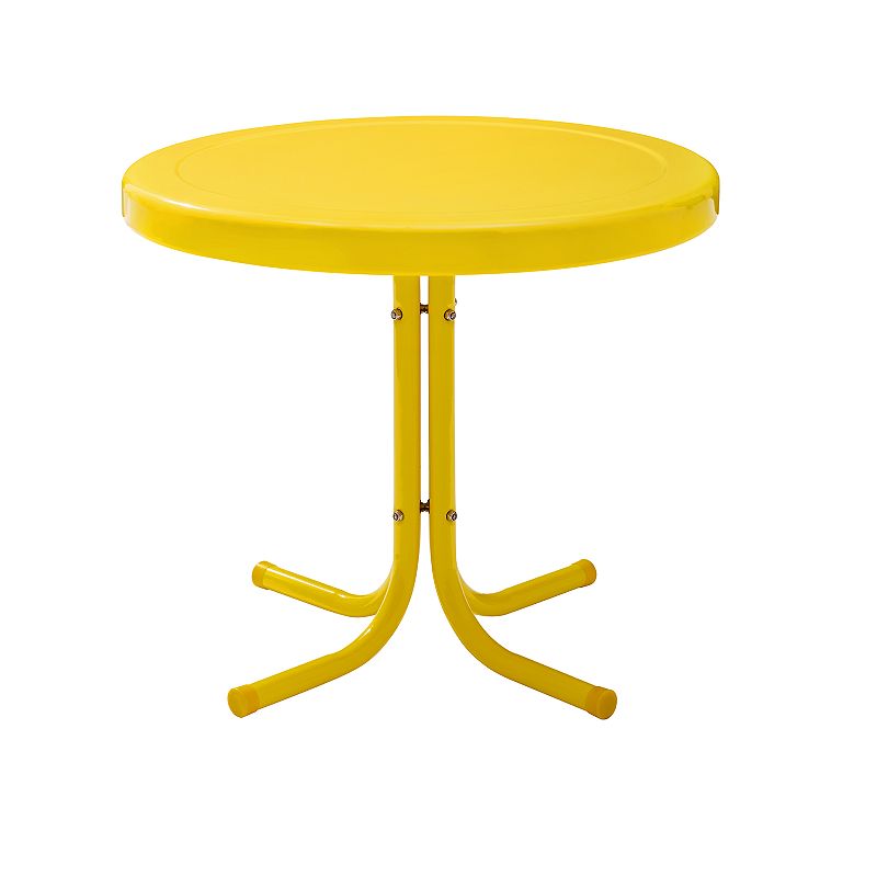 Crosley Furniture Retro Metal Side Table, Yellow