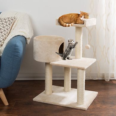 PetMaker 3-Tier Cat Tree with Condo & Scratch Posts