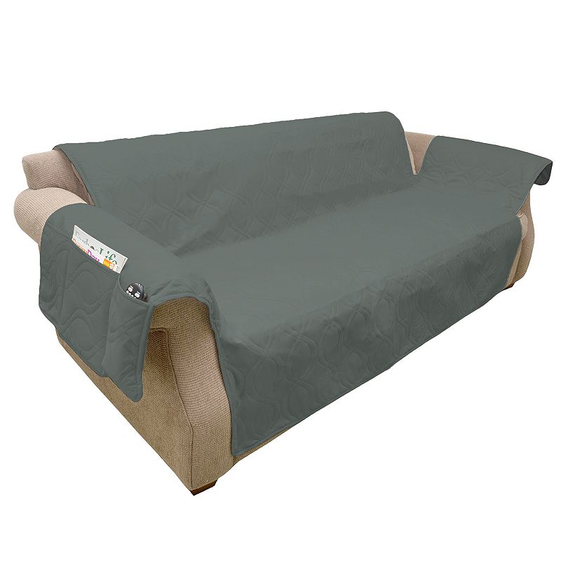 28941332 PetMaker 100perc Waterproof Couch Cover, Grey sku 28941332