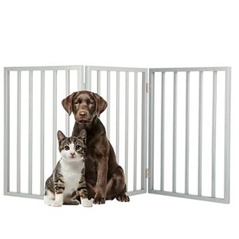 PetMaker Folding 3-Panel Wooden Pet Gate