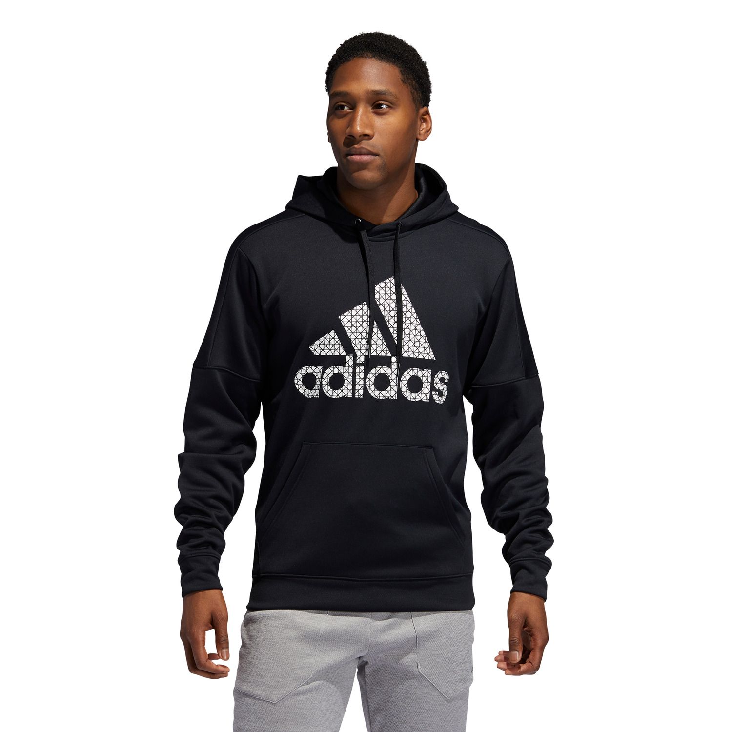 adidas men's team issue pullover hoodie