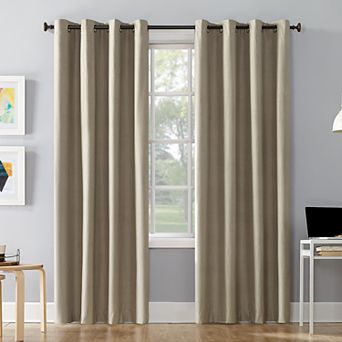 Sun Zero Cameron 100% Blackout Thermal Insulated Grommet Single Curtain Panel