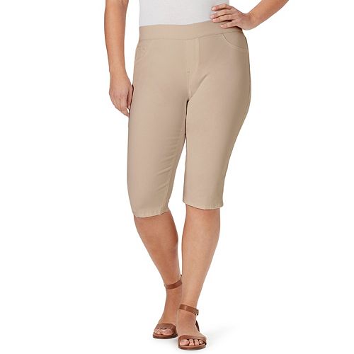 plus size yellow capris