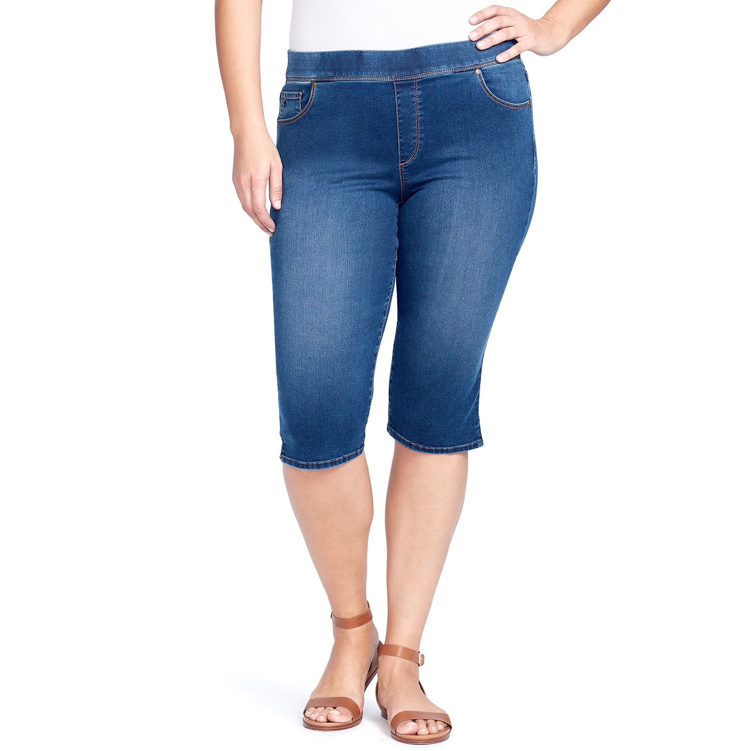 gloria vanderbilt avery pull on jeans plus size