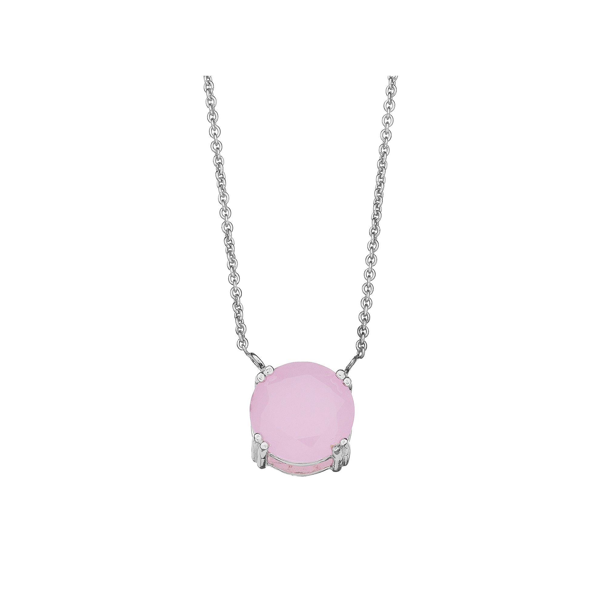 Aleure Precioso Sterling Silver Crystal Pendant Necklace, Womens, Size: 1