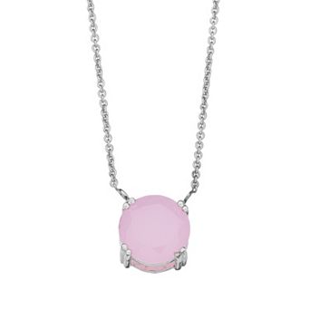 Aleure Precioso Sterling Silver Crystal Pendant Necklace