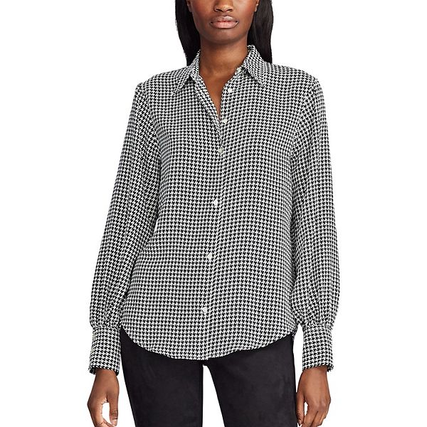 Women's Chaps Houndstooth Shirt