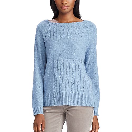 Women's Chaps Cable-Knit Crewneck Sweater