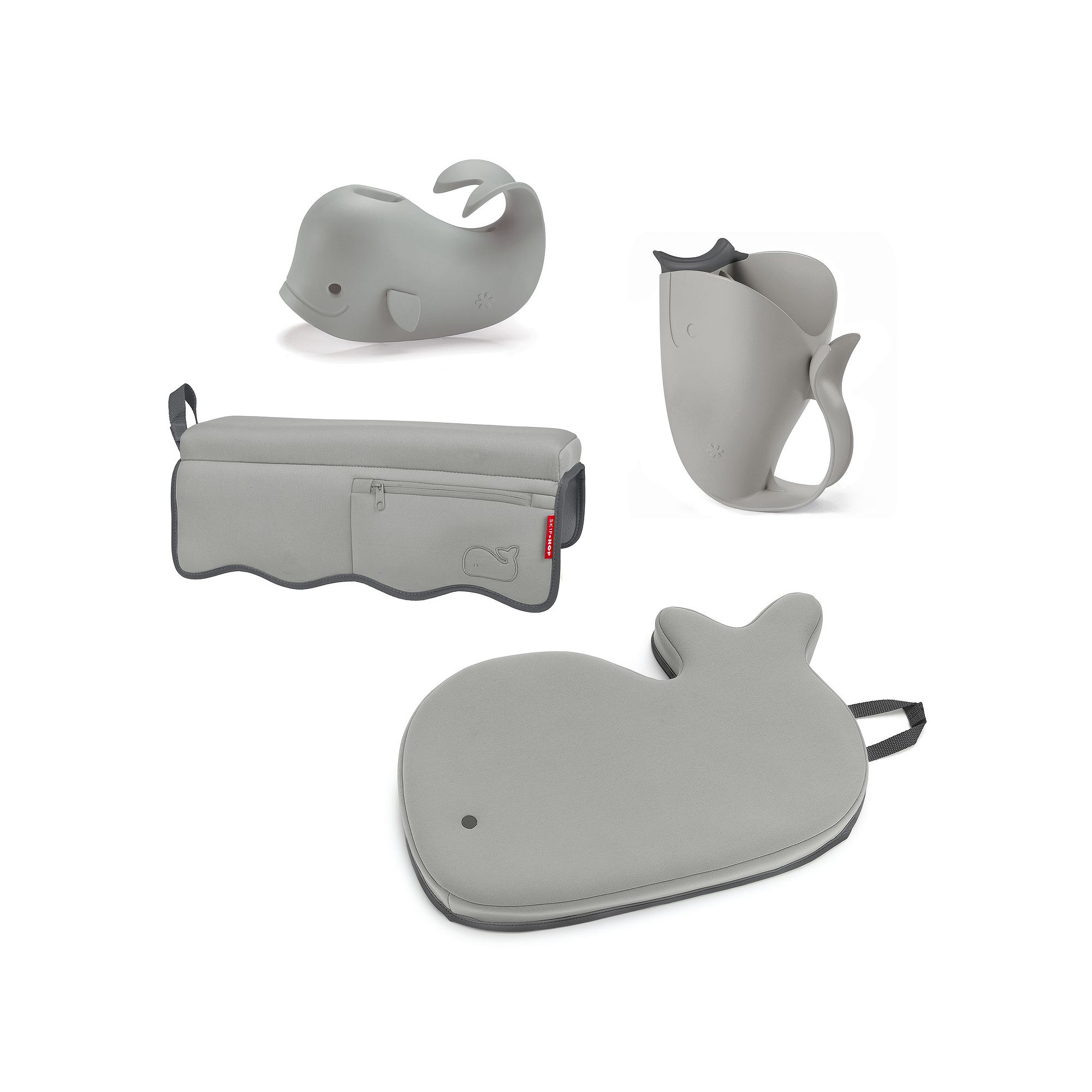 Skip Hop Moby Grey Bathtime Essentials 4-piece Set