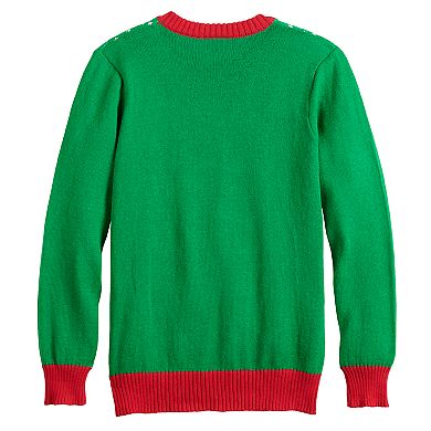 Boys 8-20 Nintendo Mario Christmas Wreath Sweater
