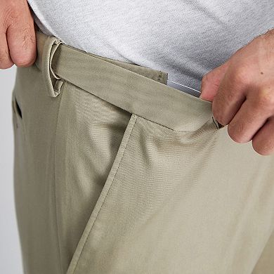 Men's Haggar® Iron Free Premium Khaki Classic-Fit Flat Front Hidden Comfort Waistband Casual Pant