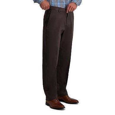 Men's Haggar® Iron Free Premium Khaki Classic-Fit Flat Front Hidden Comfort Waistband Casual Pant
