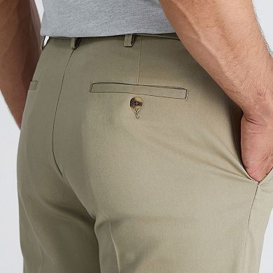 Men's Haggar® Iron Free Premium Khaki Classic-Fit Flat Front Hidden Comfort Waistband Casual Pant