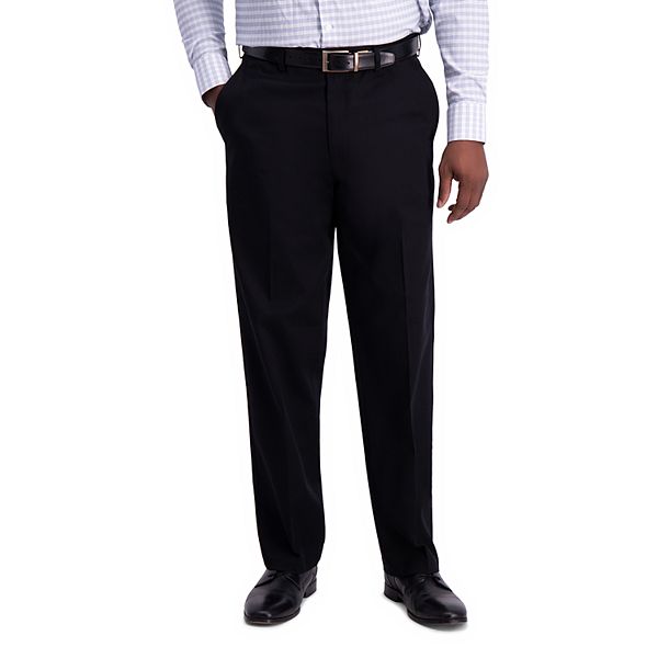 Haggar Men's Premium Comfort Khaki Flat Front Classic Fit Pant