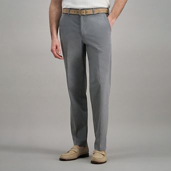 Men's Haggar® Iron Free Premium Khaki™ Classic-Fit Flat Front Hidden Comfort Waistband Casual Pant