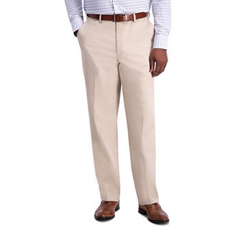 Men's Haggar® Iron Free Premium Khaki™ Classic-Fit Flat Front Hidden Comfort Waistband Casual Pant