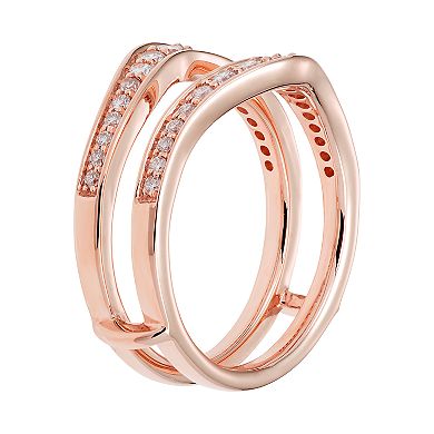 The Regal Collection 14k Gold 1/2 Carat T.W. Diamond Enhancer Wedding Ring