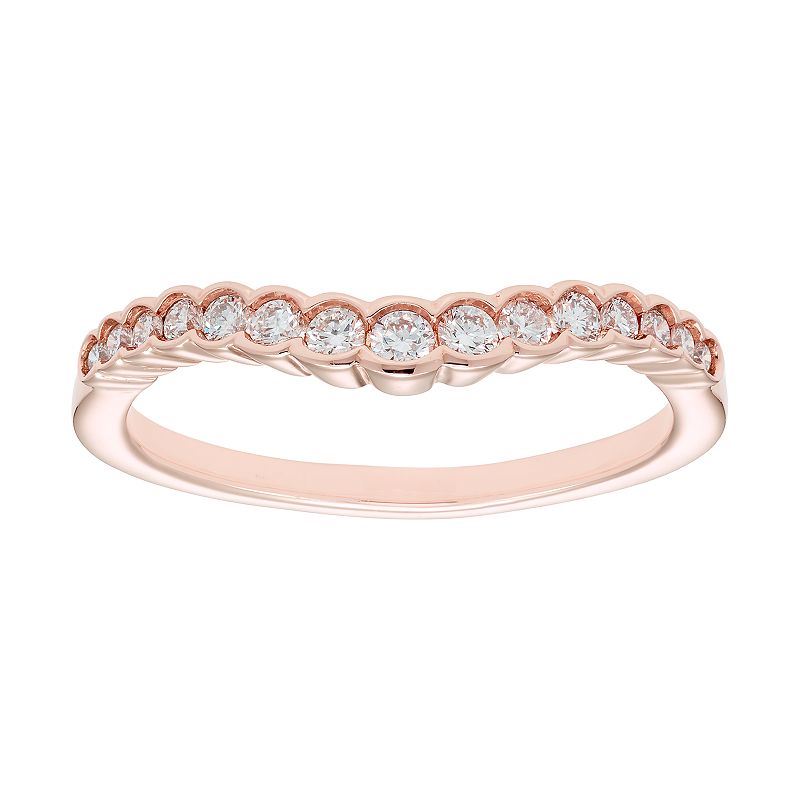 1/4 Carat T.W. IGL Certified Diamond Shadow Wedding Band, Womens, Size: 5,