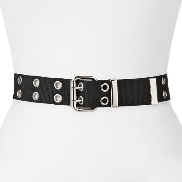 black fabric belt