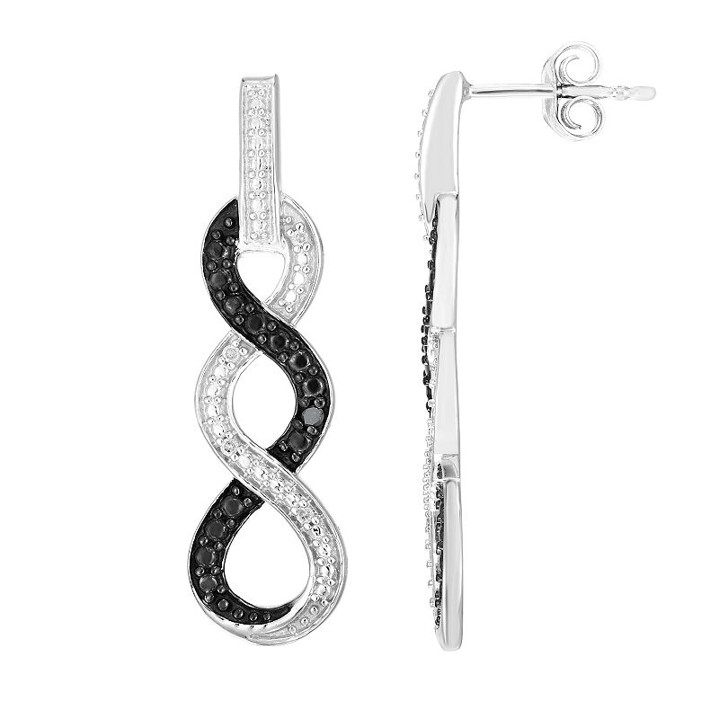 53039512 Sterling Silver Black & White Diamond Accent Twist sku 53039512