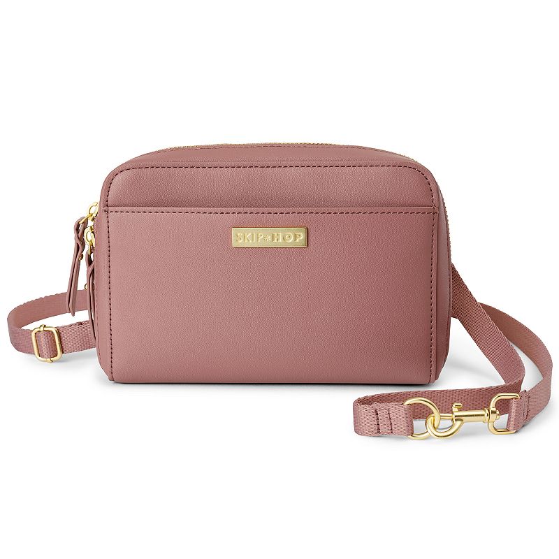 Skip Hop Greenwich Black Convertible Hip Pack, Pink