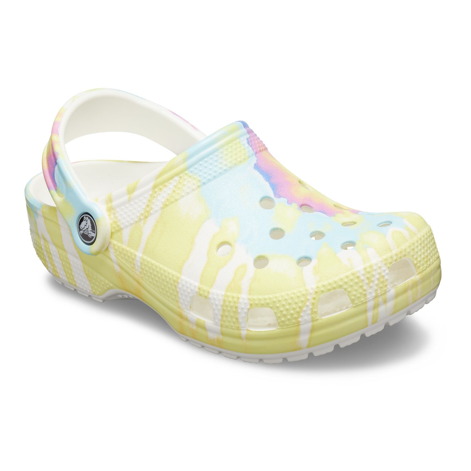 pastel tie dye crocs womens