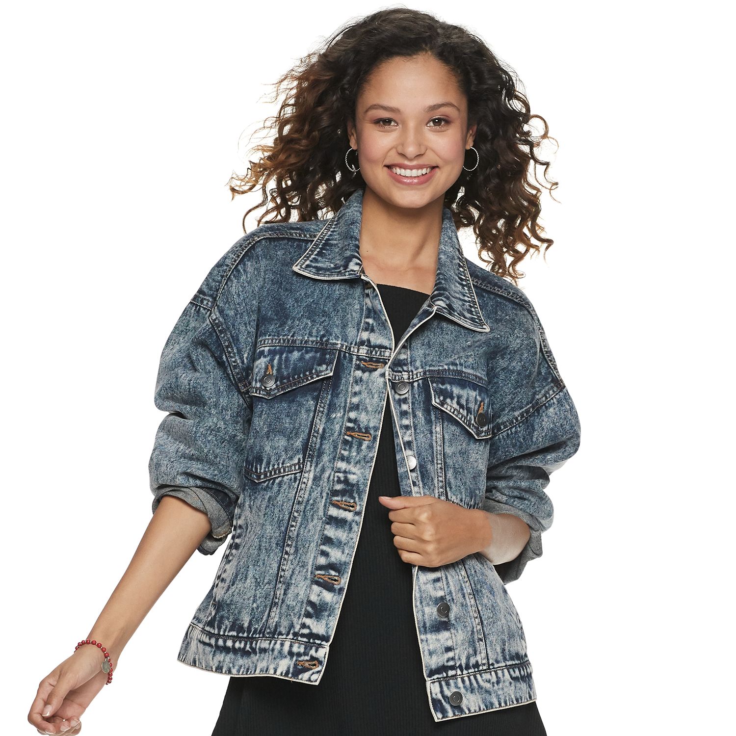 kohls black jean jacket