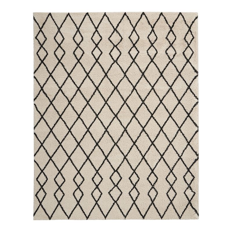 Nourison Geometric Shag Rug, Multicolor, 5X7 Ft