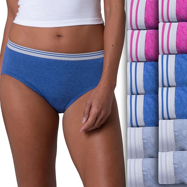 Women's Fruit of the Loom® 12-pack Cotton Low-Rise Hipster Panty Set 12DHHPK