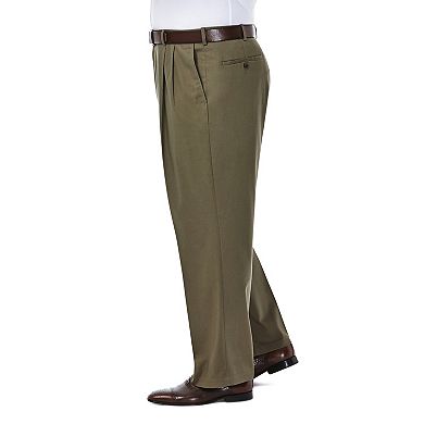 Big & Tall Haggar Premium Stretch No-Iron Khaki Pleated Pants