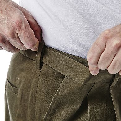 Big & Tall Haggar Premium Stretch No-Iron Khaki Pleated Pants
