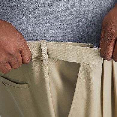Big & Tall Haggar Premium Stretch No-Iron Khaki Pleated Pants