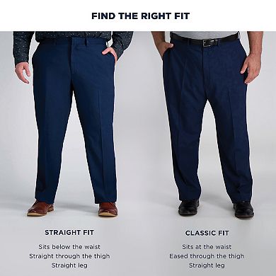 Big & Tall Haggar Premium Stretch No-Iron Khaki Pleated Pants